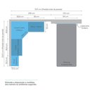 Ver imagem 4 de Guarda Roupa Canto Closet sem Portas 5 Peças, Cabeceira Solteiro e Escrivaninha Prime Luciane Móveis