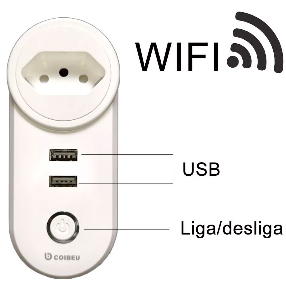 Kit 2 Tomadas Inteligentes Lspa2 Wifi Celular Usb Alexa Google Home 10a Branco - 13