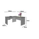 Ver imagem 3 de Mesa de Computador em L Escrivaninha L Cor Jequitibá Taurus