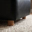 Ver imagem 5 de Poltrona Modular Block com Pés Torneados em Madeira e Revestimento em Courino Café Milani