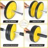 Roda Rolinho Abdominal Lombar Duplo Exercícios Profissional - 6