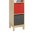 Ver imagem 5 de Estante Organizador Madeira 4 Prateleiras Nichos Natural Idimex