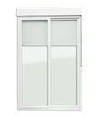 Ver imagem 1 de Porta Correr Integrada PVC 2F.230 x 200 V.Liso Temperado Brimak