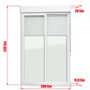 Ver imagem 3 de Porta Correr Integrada PVC 2F.230 x 200 V.Liso Temperado Brimak