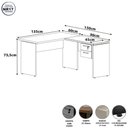 Ver imagem 3 de Mesa de Escritório em L 30mm com Gaveteiro Suspenso e Chave F5 Office