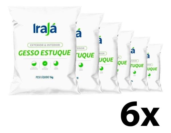 Gesso Estuque 6kg Irajá - 1