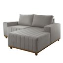 Ver imagem 2 de Sofá Fixo com Chaise 185cm Boreal Linho com Molas Lado Direito Meu Sofá Online