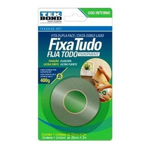 Fita Acrílica Dupla Face 25mm x 2m - Interior - Tekbond