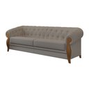 Ver imagem 5 de Sofá 3 Lugares 244cm Pugle Linho Camurça Cinza - Sallar Home