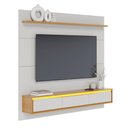 Ver imagem 2 de Painel para TV até 65 Polegadas com LED 3 Portas e 1 Prateleira Multimóveis Crcol-PTV029 Off White