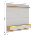 Ver imagem 4 de Painel para TV até 65 Polegadas com LED 3 Portas e 1 Prateleira Multimóveis Crcol-PTV029 Off White