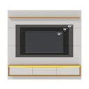 Ver mais imagens de Painel para TV até 65 Polegadas com LED 3 Portas e 1 Prateleira Multimóveis Crcol-PTV029 Off White