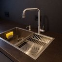 Ver imagem 1 de Kit Cuba Calha Gourmet Cozinha Pia 70x40 + Torneira Slim Monocomando + Acessórios Aço Inox 304 Cozix