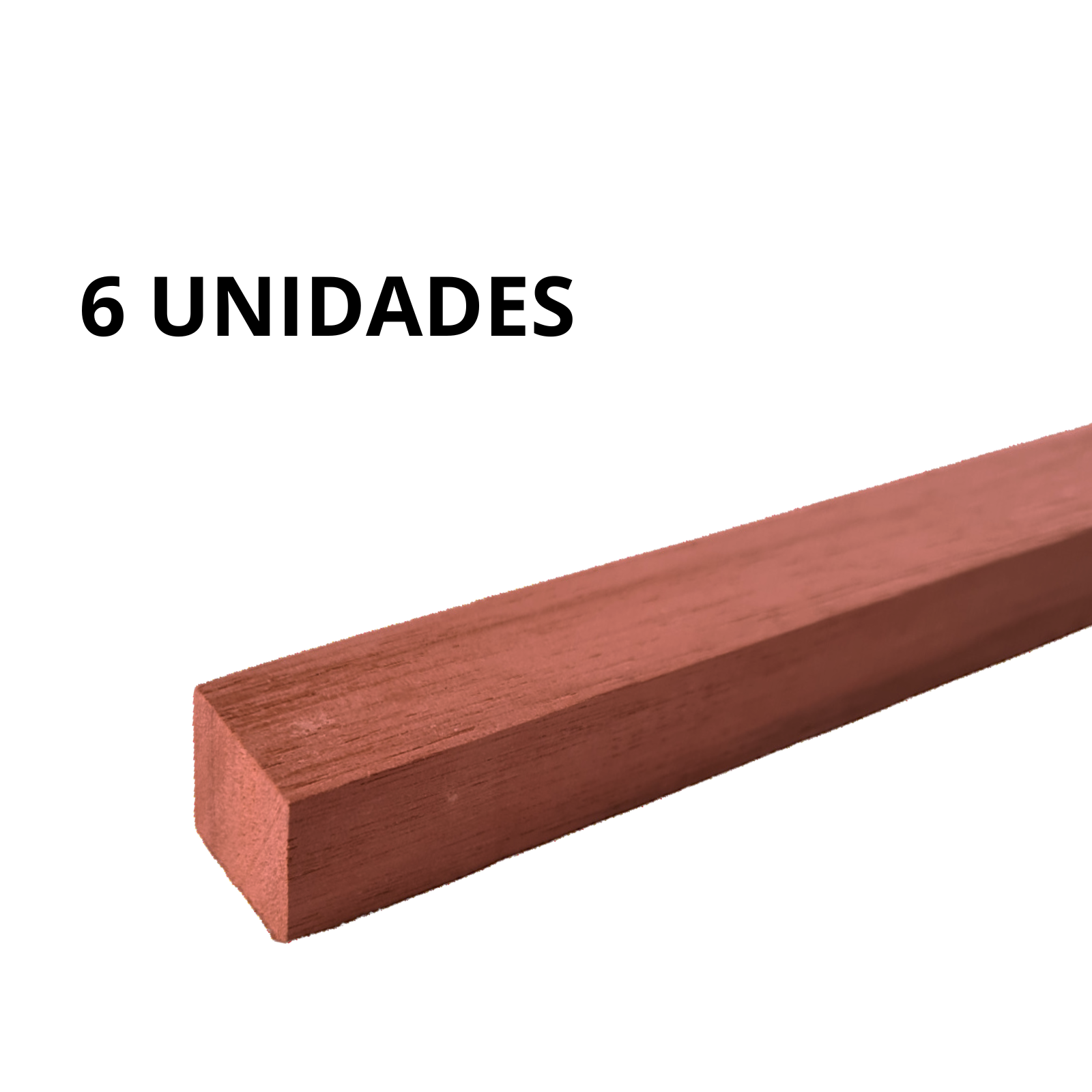 6 Ripas Sarrafos Eucalipto 2x2x100cm Aplainado Artesanato - 2