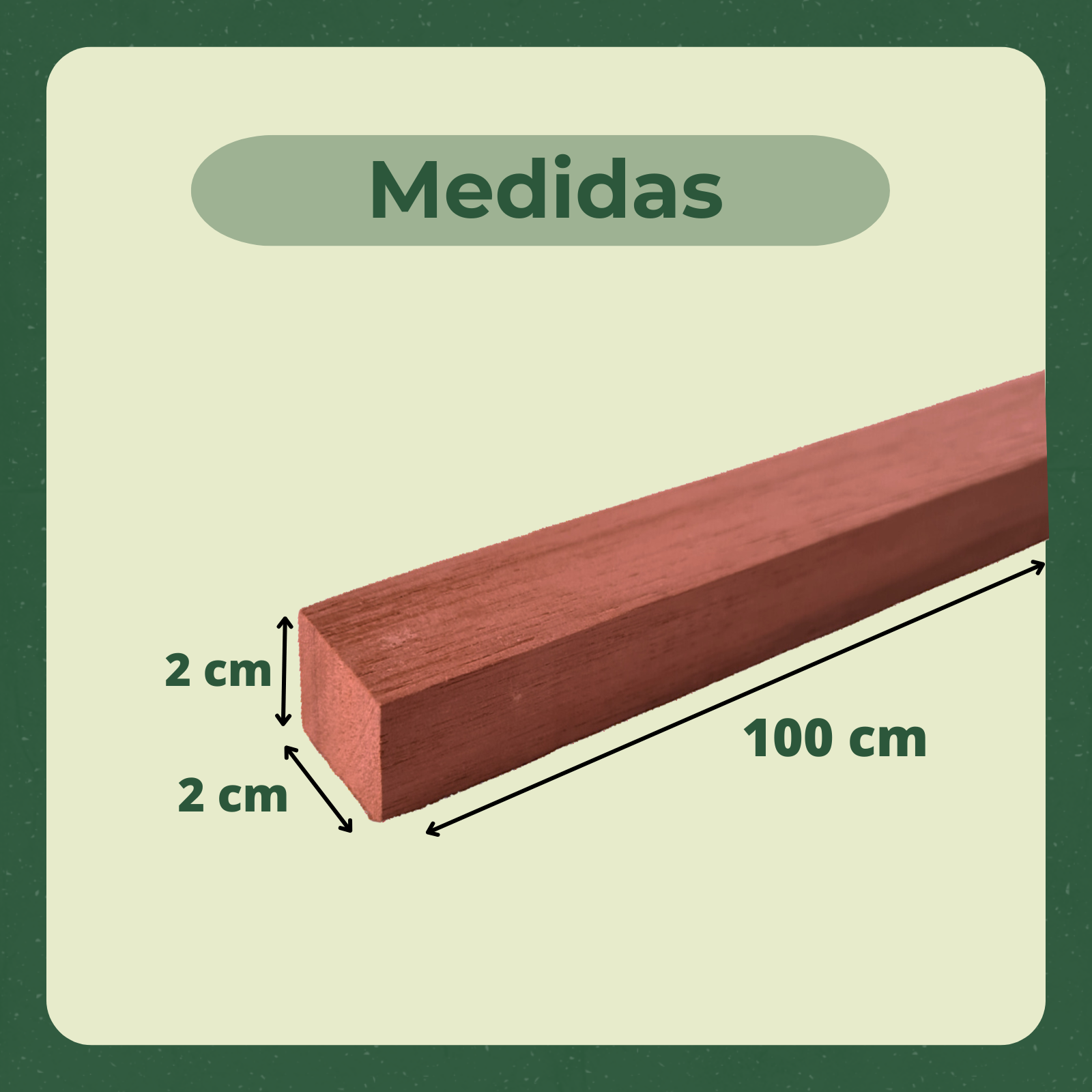 6 Ripas Sarrafos Eucalipto 2x2x100cm Aplainado Artesanato - 4