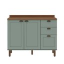 Ver imagem 2 de Gabinete para Banheiro 100% Mdf 2 Portas 3 Gavetas Modelo Americano Provençal Iluminata