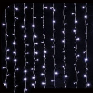 Cortina Natal Branco Frio 500 Lâmpadas LED Pisca-Pisca Iluminação Natalina Festa Luz Sala Decoração 