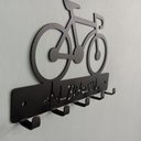 Ver imagem 3 de Porta Chaves Bike 22 x 14 cm Preto Lixa Artístic Laser