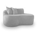 Ver imagem 2 de Sofá Feijão de Canto Curvado Elegante 2 Lugares Bouclé:bouclé Cinza