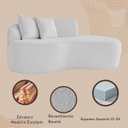 Ver imagem 6 de Sofá Feijão de Canto Curvado Elegante 2 Lugares Bouclé:bouclé Cinza