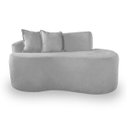 Ver imagem 4 de Sofá Feijão de Canto Curvado Elegante 2 Lugares Bouclé:bouclé Cinza