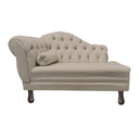 Ver imagem 1 de Recamier Sofá Direito Larissa 120cm Sala Veludo Bege - Incasa Decor