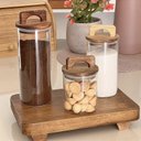 Ver imagem 2 de Pote Hermético Andria Tampa em Madeira 1l - Hauskraft