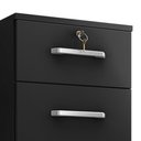 Ver imagem 3 de Gaveteiro Gávea 4 Gavetas Preto Trama com Rodízios - Móveis Leão