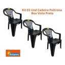 Ver imagem 2 de 03 Cadeira Poltrona Boa Vista 120kg Preta Antares