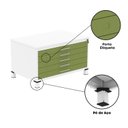 Ver mais imagens de Mapoteca Mont 5 Gavetas 71,3cm x 120,4cm Aço Branco/Verde Miró