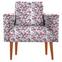 Ver imagem 2 de Kit 2 Poltrona Decorativa Nina e Puff e Almofada Suede Floral 24