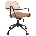 Ver mais imagens de Kit com 10 Cadeiras Office com Relex em Aço Carbono e Couro Ecologico Dijon Marrom/Caramelo