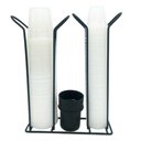 Ver imagem 1 de Suporte Porta Copo Descartável 50 80ml e 180 200ml Organizador de Copos e Colheres Café Preto
