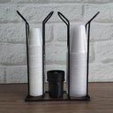 Ver imagem 3 de Suporte Porta Copo Descartável 50 80ml e 180 200ml Organizador de Copos e Colheres Café Preto