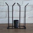 Ver mais imagens de Suporte Porta Copo Descartável 50 80ml e 180 200ml Organizador de Copos e Colheres Café Preto