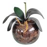 Arranjo de Orquídea Artificial no Vaso de Vidro Decorativo - 3