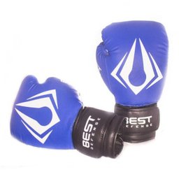 Kit Boxe Muay Thai Luva+Bucal+Bandagem 3M - Azul - 12Oz - 2