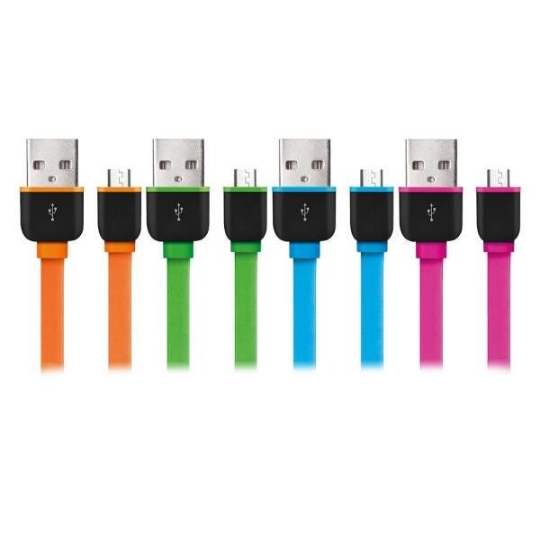 Cabo Micro USB Multilaser Smarto GO 5 PIN Sortido WI298 - 1