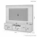 Ver imagem 2 de Home para TV até 85 Atena Ripado em MDF-MDP com Porta de Correr Off White e Cinamomo JCM Movelaria