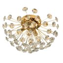 Ver imagem 1 de Plafon Dente de Leão Cristais Dourado 3G9 35cm