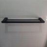 Porta Toalhas De Banho Duplo Preto Fosco 60Cm - 3