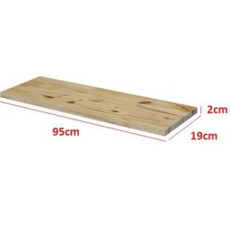 Tábua Aplainada Prateleira/artesanato de Pinus Tratado com Nós 19x1,8x95 Centímetros - Natural Único - 3