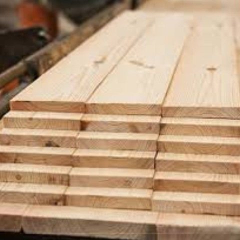 Tábua Aplainada Prateleira/artesanato de Pinus Tratado com Nós 19x1,8x95 Centímetros - Natural Único