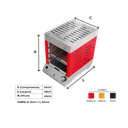 Ver imagem 2 de Churrasqueira a Gás Vertical sem Fumaça - Flame Dinoxx - Gás Glp - Vermelha