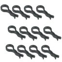 Ver imagem 1 de Kit 12 Presilha para Calça Clips Prendedor de Cabides 8x2cm Preto Plástico