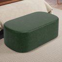 Ver imagem 2 de Puff Decorativo Orgânico para Living Quarto 100cm Doha W01 Couríssimo Verde Musgo - Lyam Decor