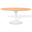 Ver imagem 1 de Mesa de Jantar Tulipa Saarinen Oval 198x122 Cm Tampo Freijó Cores Branco