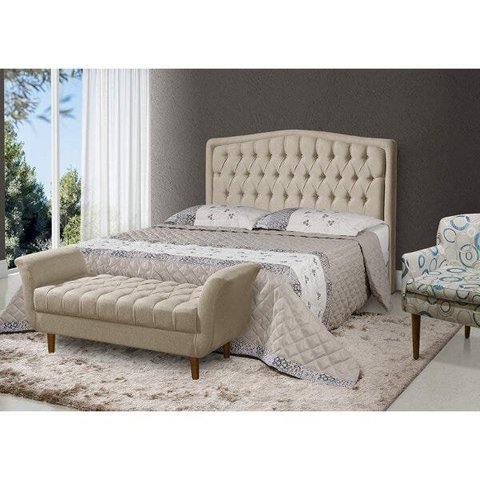 Cabeceira King 195cm Madeira Maciça Costa Rica