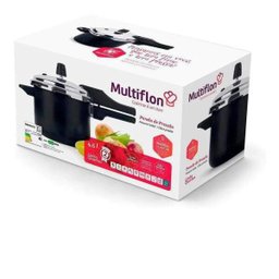 Panela De Pressão Indução Antiaderente 4,5 L Preta Multiflon - 4