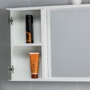 Ver imagem 7 de Gabinete e Espelheira 60 cm para Embutir Combate Branco/Cinza